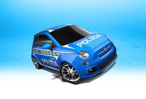 Auto Policia Fiat 500 Hotwheels Mattel Hw City Diecast