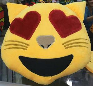 Emoji Gato Enamorado Cojin Emoticon Whatsapp Peluche