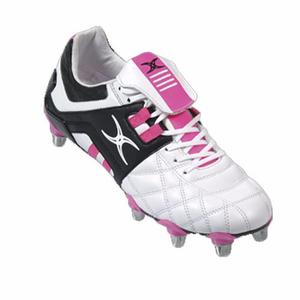 Guayos Gilbert Evolution Rugby Botas Negras Y Rosa - D3dfgbb