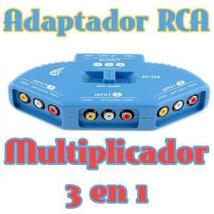 Multiplicador Rca 3 Tomas Para Tv Lcd Led Ps2 Ps3 Ps4 Wii Xb