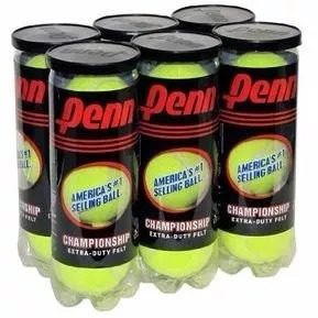 Pelotas De Tenis Penn 6 Tubos De 3 Bolas Torneos Extra Duty