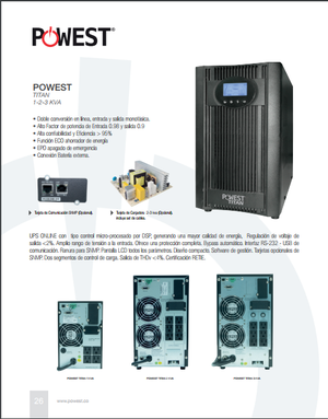 ups online 1kva powest titan nicomar nueva