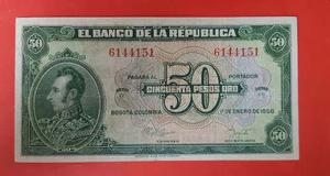 50 Pesos De  Colombia.