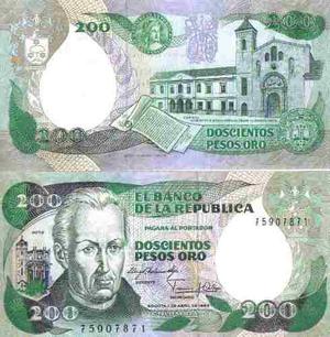 Colombia, 200 Pesos 1 Abr  Imprenta De Billetes Bgw352