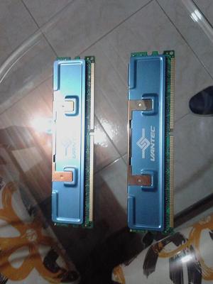 2 Módulos de Memoria Ram DDR 1. Blindadas. 1Gb C/U.