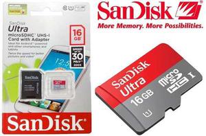 Memoria Micro Sd Sandisk Clase  Gb 80 Mb/seg Original