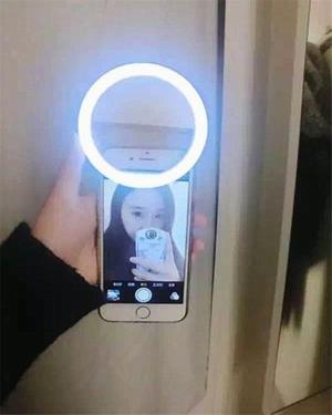 Recargable Selfie Luminoso Led Anillo De Luz Clip Para