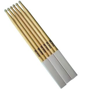 3 Pares De Baquetas Boss 2b Punta Nylon Bateria Percusion