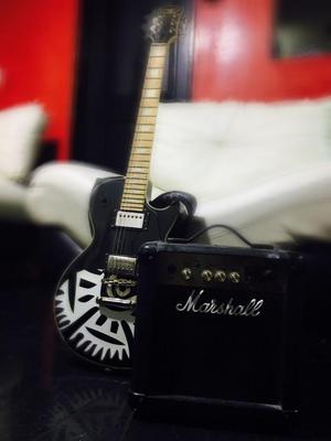 Guitarra Gibson L.P + Amp Marshall
