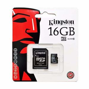 Memoria Micro Sd 16 Gb Kingston Clase 10 Con Adaptador