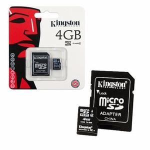 Memoria Micro Sd 4 Gb Kingston Clase 10 Con Adaptador