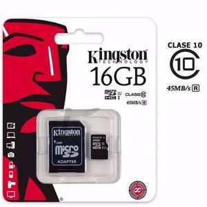 Memoria Micro Sd Kingston 16 Gb Clase 10