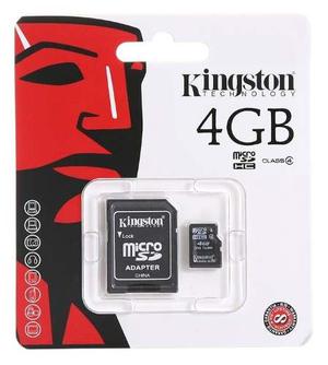 Tarjeta Memoria Micro Sd Hc Kingston 4gb + Adaptador Sd