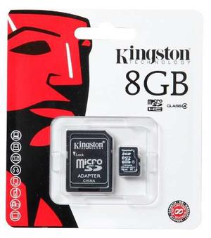 Tarjeta Memoria Micro Sd Hc Kingston 8gb + Adaptador Sd