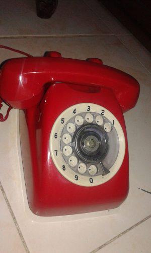 Teléfono De Mesa Rojo