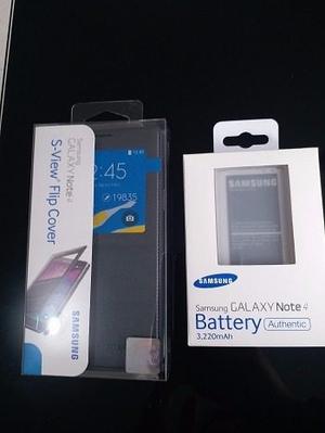 Combo Bateria Samsung Note 4 + Flip Cover Original Note