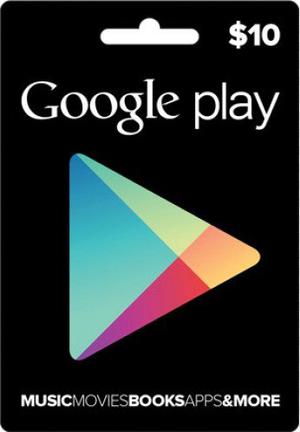 Google Play 10usd Gift Card