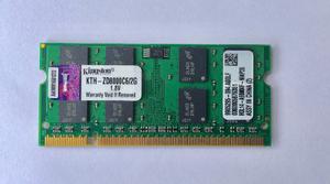 Memoria Portátil Ddr2 2gb  Kingston. Compatible Mac