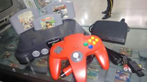 Nintendo 64 Control,cables Y Tres Juego