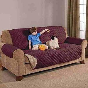 Lujo Reversible Sofa Muebles Protector, Borgoña