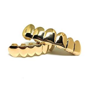 New Classic 14k Dientes Tono Hip Hop Grillz Superior E Infe