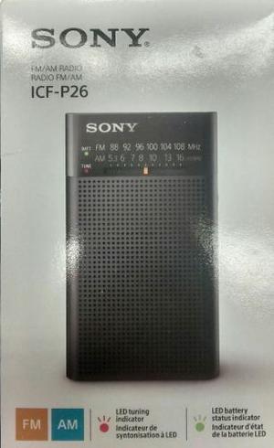 Radio Sony Icf - P26 2bandas Am-fm Y Batería Aa