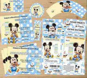 Kit Imprimible Mickey Bebe Disney Candy Bar Nuevo