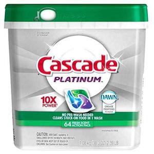 Cascade Platinum Actionpacs Lavavajillas Detergente Fresh...
