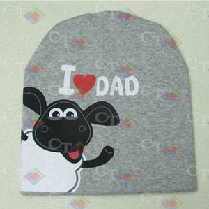 Gorro Bebe Unisex Talla Única I Love Dad Gris Nuevo