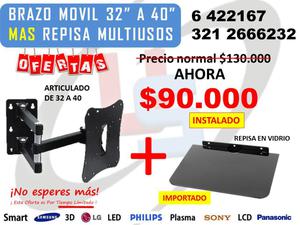 Soporte Bases Tv Instalada de 32 a 40