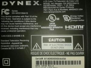 Tv Dinex Dx32d310na15 para Repuesto