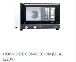 HORNO DE CONVECCION LISA 220V
