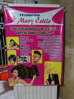 Vendo Pendon para Peluqueria