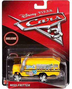 Disney Cars 3 Miss Fritter Diecast Car Bus Escolar Amarillo