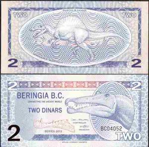 Beringia 2 Dinars  Pastico