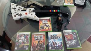 Guitarra para Xbox 360 con Juegos