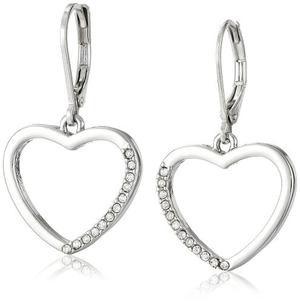 T Tahari Essentials Silver Heart Charm Drop !