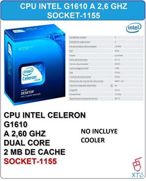 Procesador intel G a 2.6Ghz sock  gener