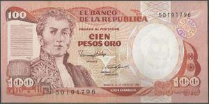 Colombia 100 Pesos 1 Ene  Bgw321