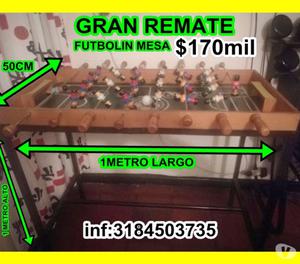 REMATE !!FUTBOLIN MESA DE 1METROX60 Y 1METRO DE ALTO $170MIL