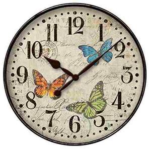 Westclox Redondo Mariposa Reloj De Pared 12