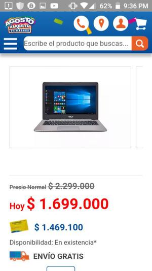 Portátil Asus K401uq Intel Core I5