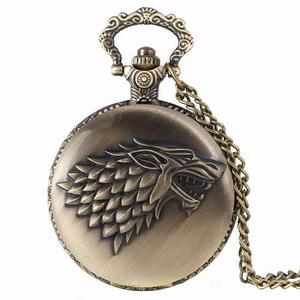 Collar Reloj Game Of Thrones Lobo Casa Stark Juego De Tronos