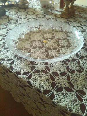 lindo plato de vidrio para torta en cristal.