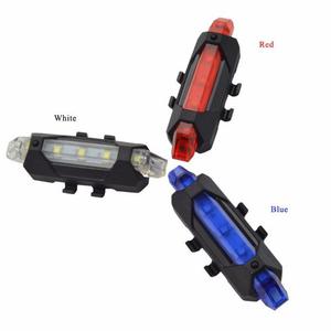 Luz Led Bicicleta Recargable Roja,blanca O Azul 70 Lumens Un