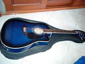 Guitarra electroacústica Stingrey azul tipo folk