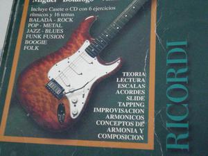 Libro de guitarra, seis cuerdas muy completo con CD