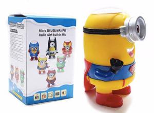 Parlante Bluetooth Minion Iron Man Recargable Sd Usb