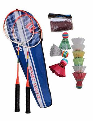 Raquetas De Bádminton+ Malla+ Volantes Con Envío Gratis