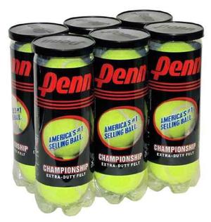 Set Pelotas De Tennis Penn (6 Piezas- 18 Pelotas Total)